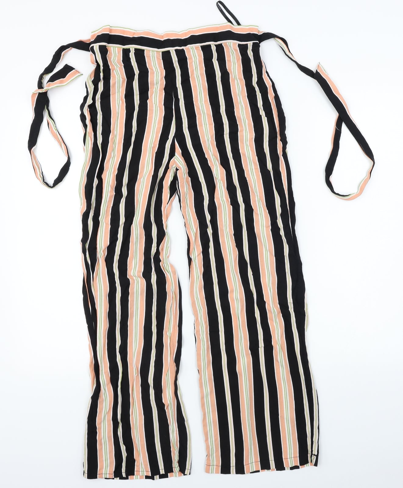 Dorothy Perkins Womens Orange Striped  Chino Trousers Size 10 L24 in