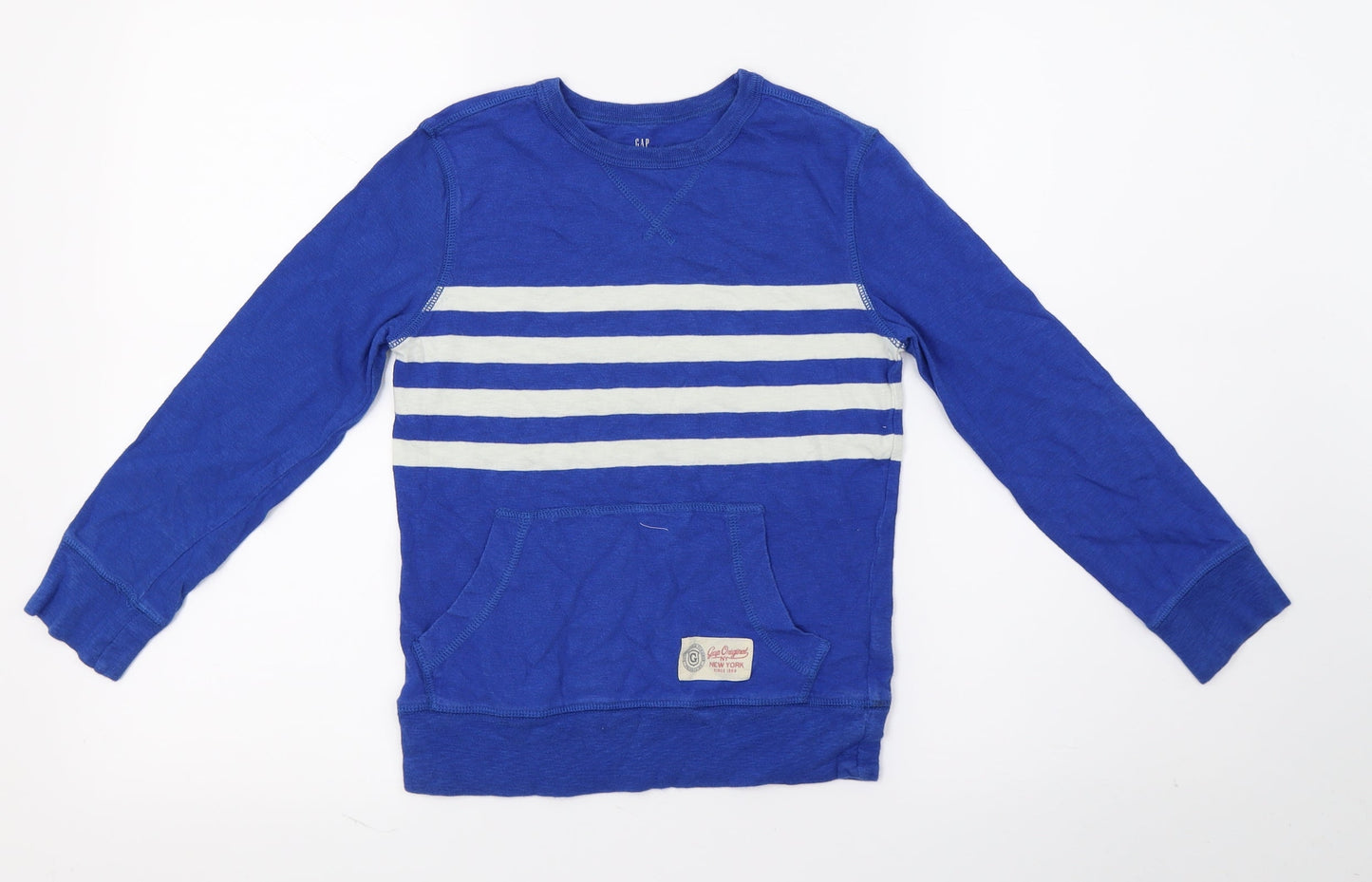 Gap Boys Blue Striped  Pullover Jumper Size S