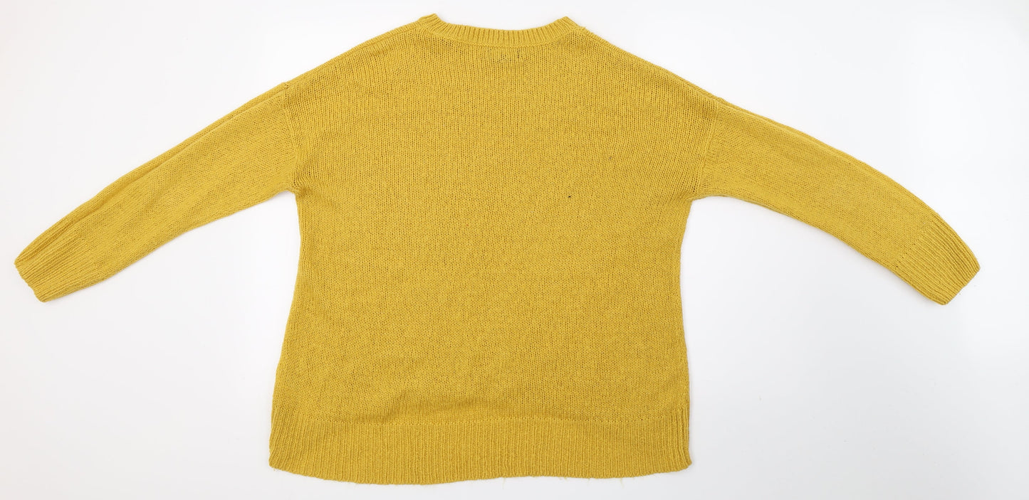 New Look Womens Yellow   Pullover Jumper Size L