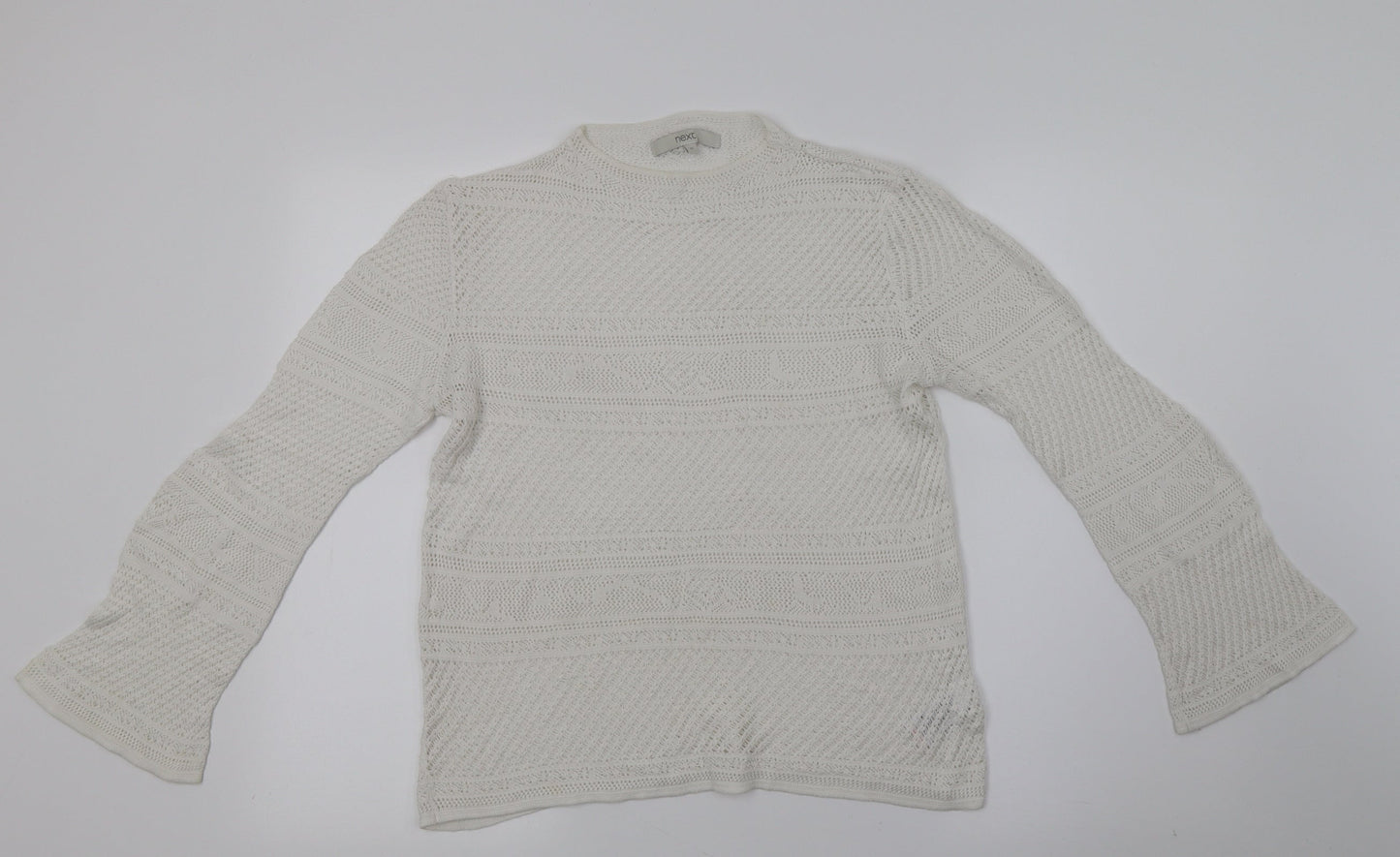NEXT Womens White   Basic Blouse Size 12  - Knitted
