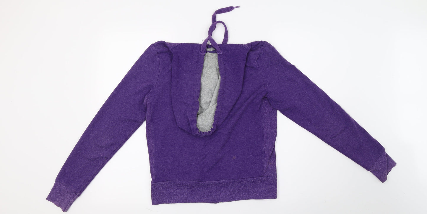 Marks and Spencer Womens Purple  Jersey Jacket  Size 8