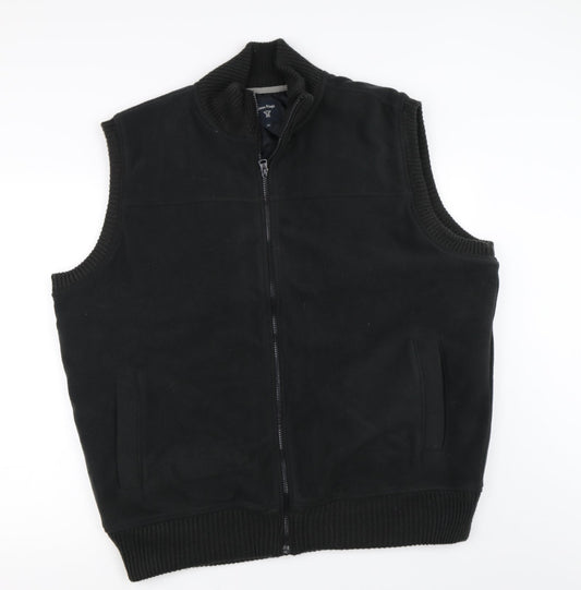 EWM Mens Black   Gilet Waistcoat Size XL