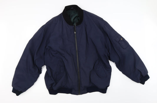 BHS Mens Blue   Bomber Jacket Jacket Size L
