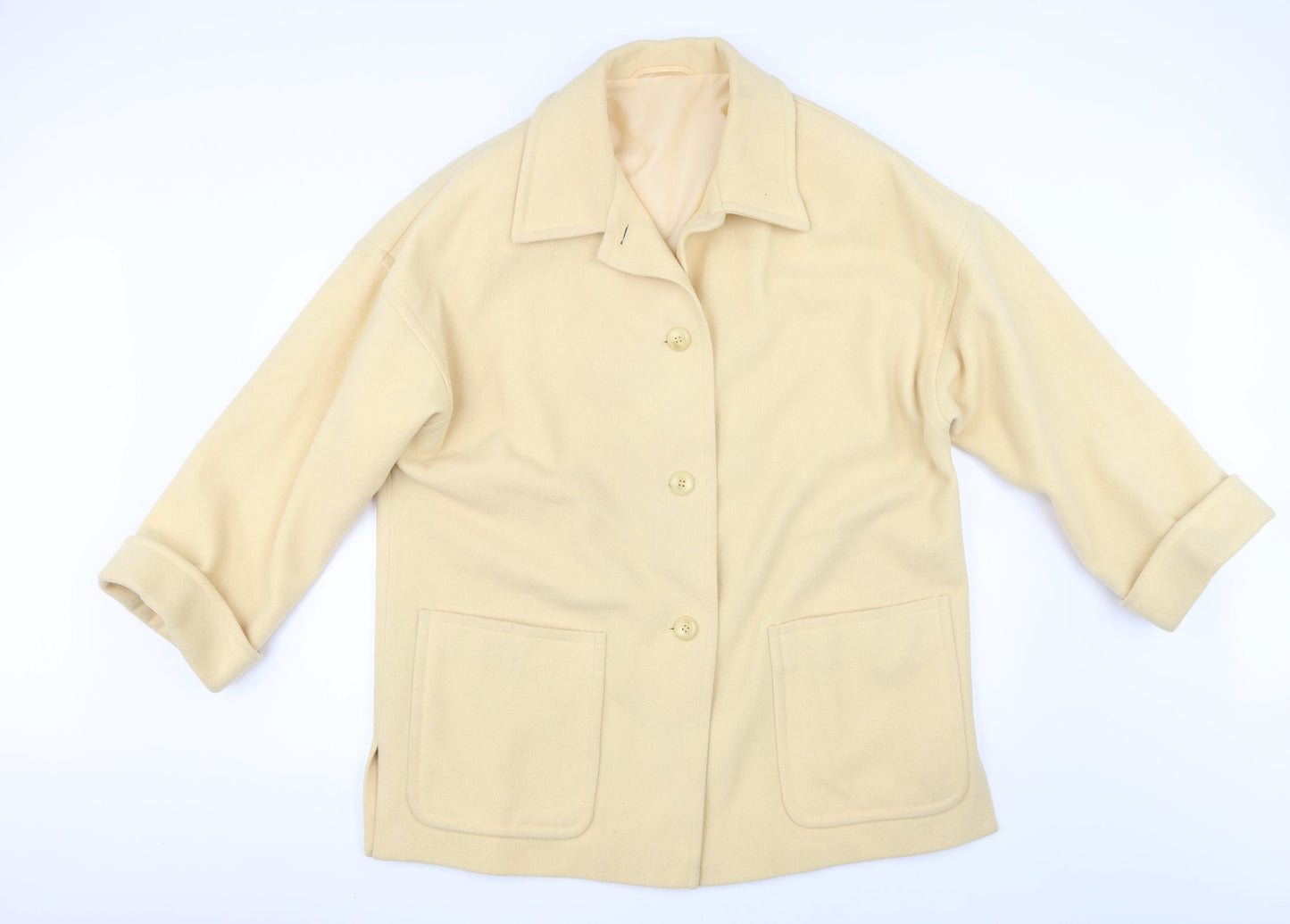 Marks and Spencer Womens Yellow   Overcoat  Size 16
