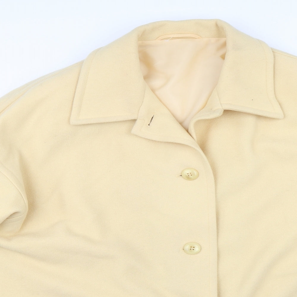 Marks and Spencer Womens Yellow   Overcoat  Size 16