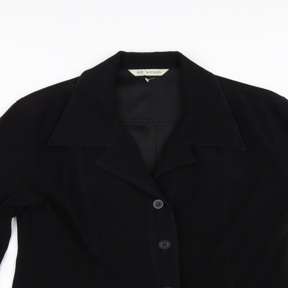 Et Vous Womens Black   Jacket  Size 12