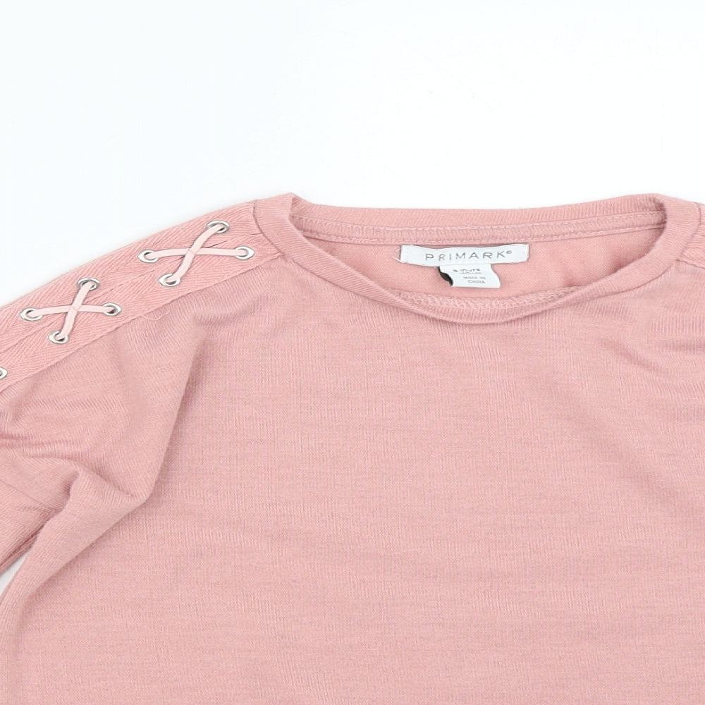 Primark Girls Pink   Pullover Jumper Size 9-10 Years