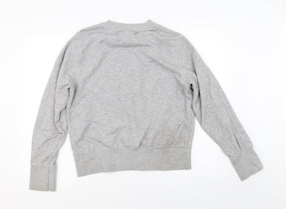 Preloved H&M Womens Grey   Pullover Sweatshirt Size L - Back