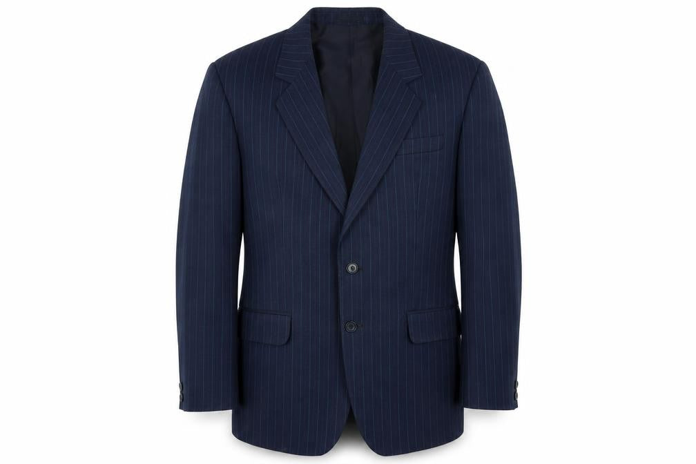 Lincroft Mens Blue Striped  Jacket Suit Jacket Size 40