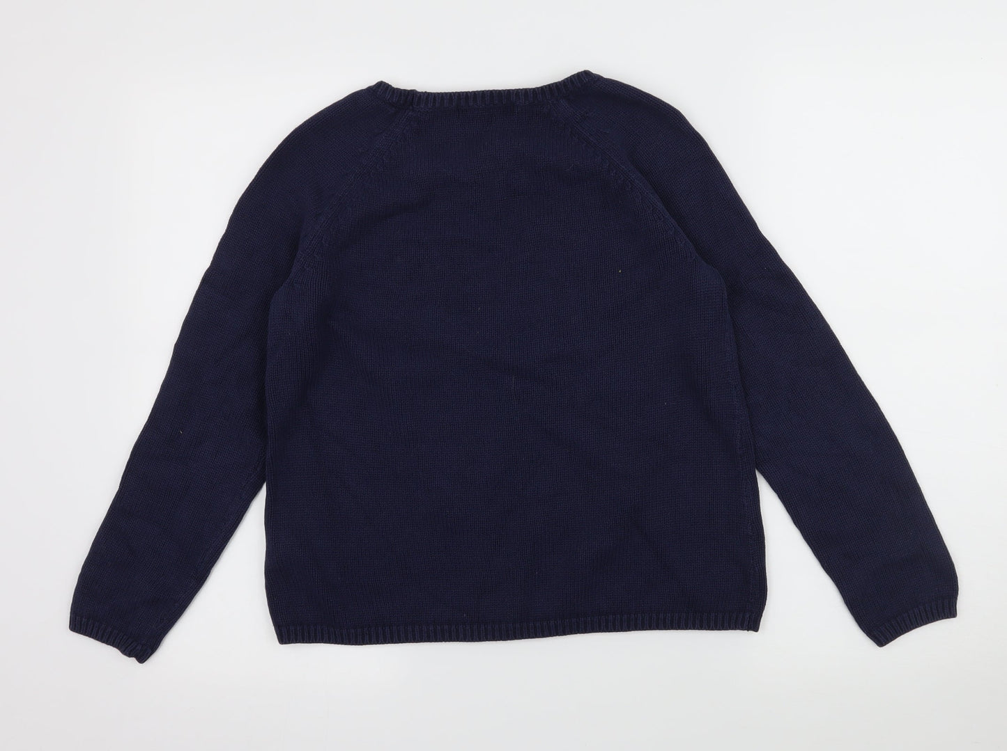 M&S Womens Blue  Knit Pullover Jumper Size 8