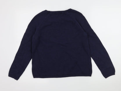 Marks & Spencer Womens Blue  Knit Pullover Jumper Size 8