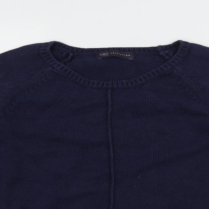 Marks & Spencer Womens Blue  Knit Pullover Jumper Size 8