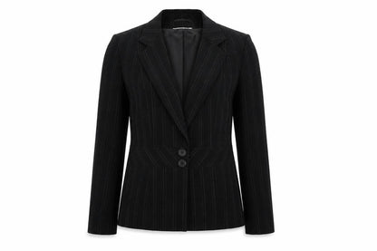 Next Womens Black Striped  Jacket Blazer Size 10