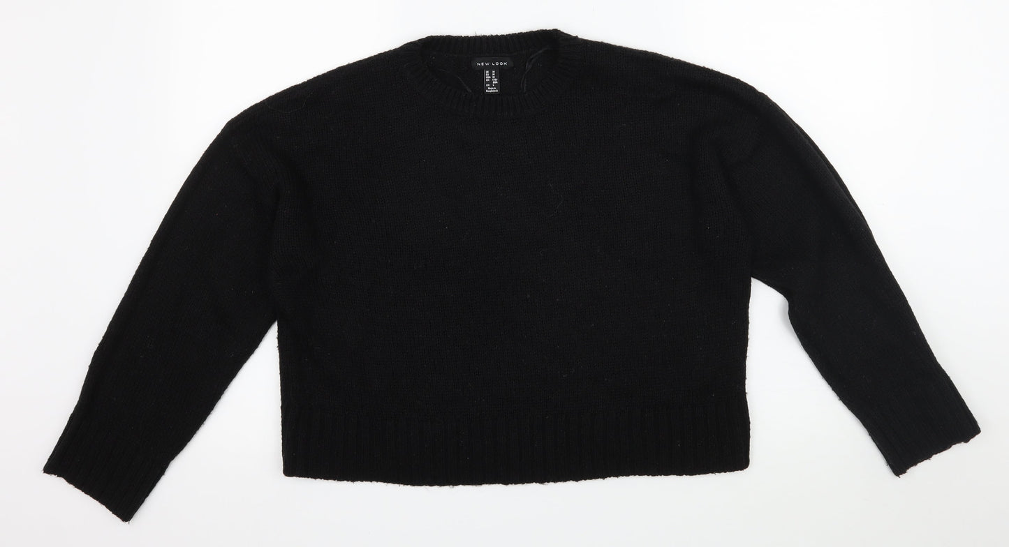 New Look Womens Black  Knit Pullover Jumper Size M