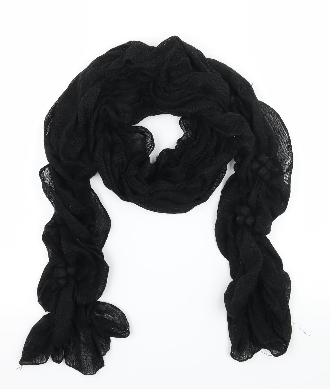 Preworn Womens Black    Scarf