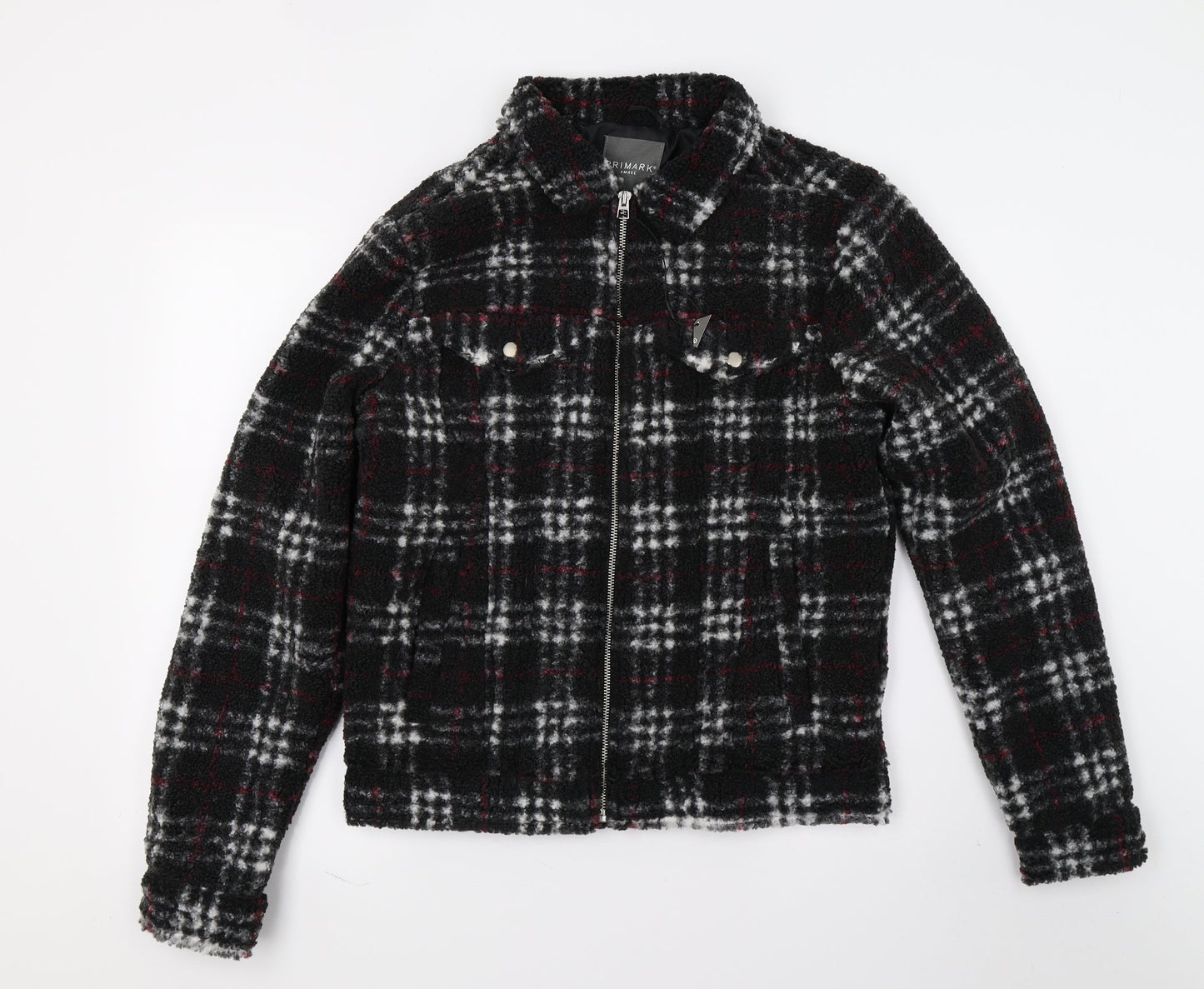 Primakr Womens Black Plaid  Jacket  Size S
