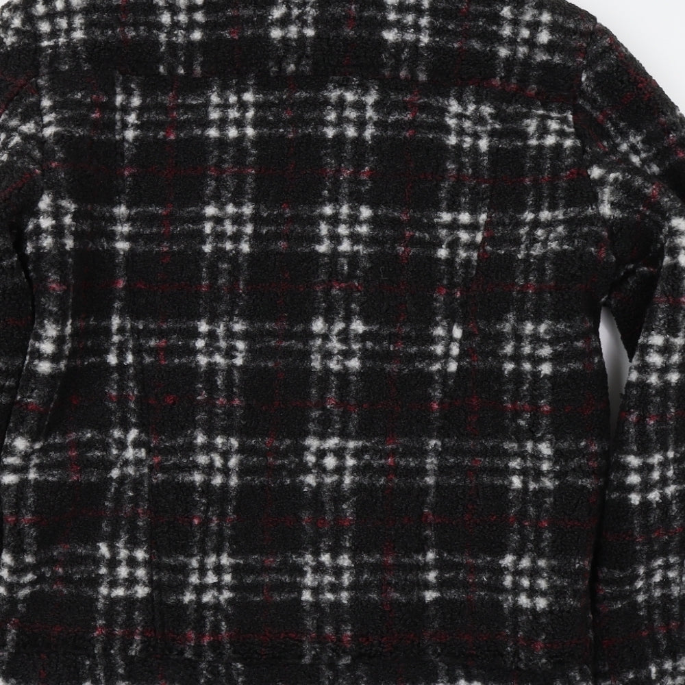 Primakr Womens Black Plaid  Jacket  Size S