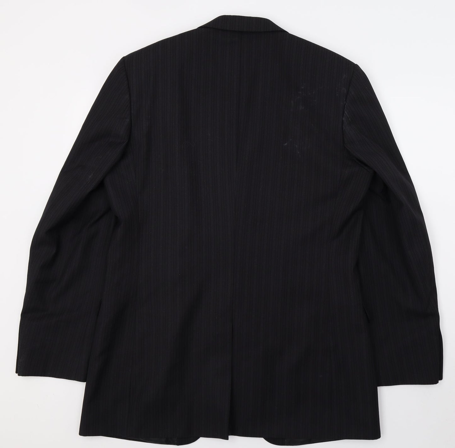 Burton Mens Black Striped  Jacket Suit Jacket Size L