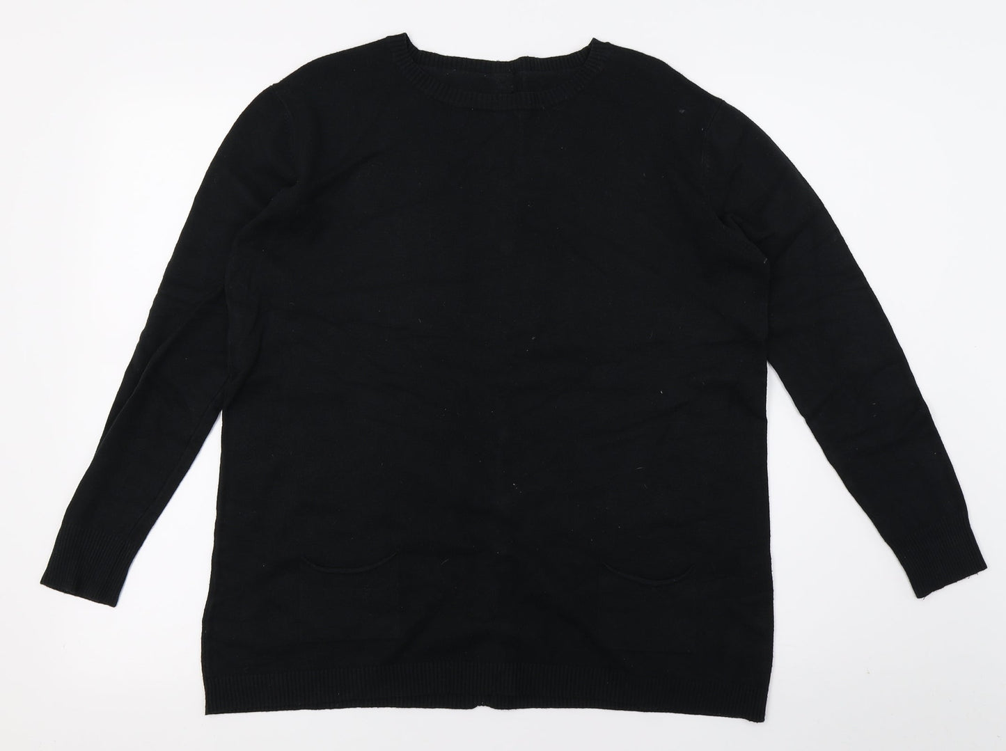 Preworn Womens Black  Knit Pullover Jumper Size S