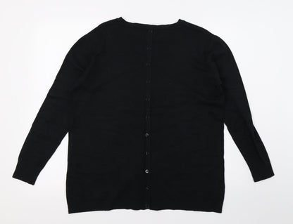 Preloved Preworn Womens Black  Knit Pullover Jumper Size S - Back