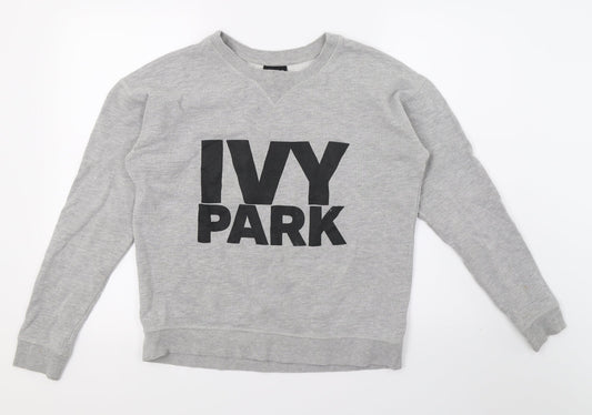 IVY PARK Womens Grey  Jersey Pullover Sweatshirt Size S