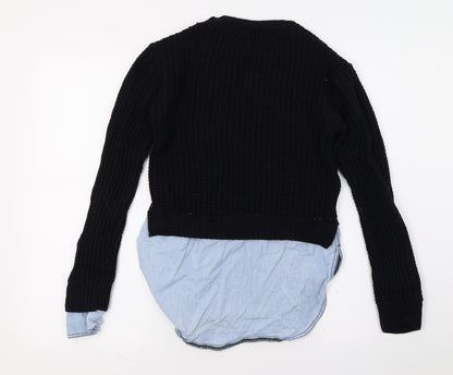 Select Womens Blue  Knit Pullover Jumper Size 6  - Layered