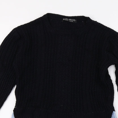 Select Womens Blue  Knit Pullover Jumper Size 6  - Layered