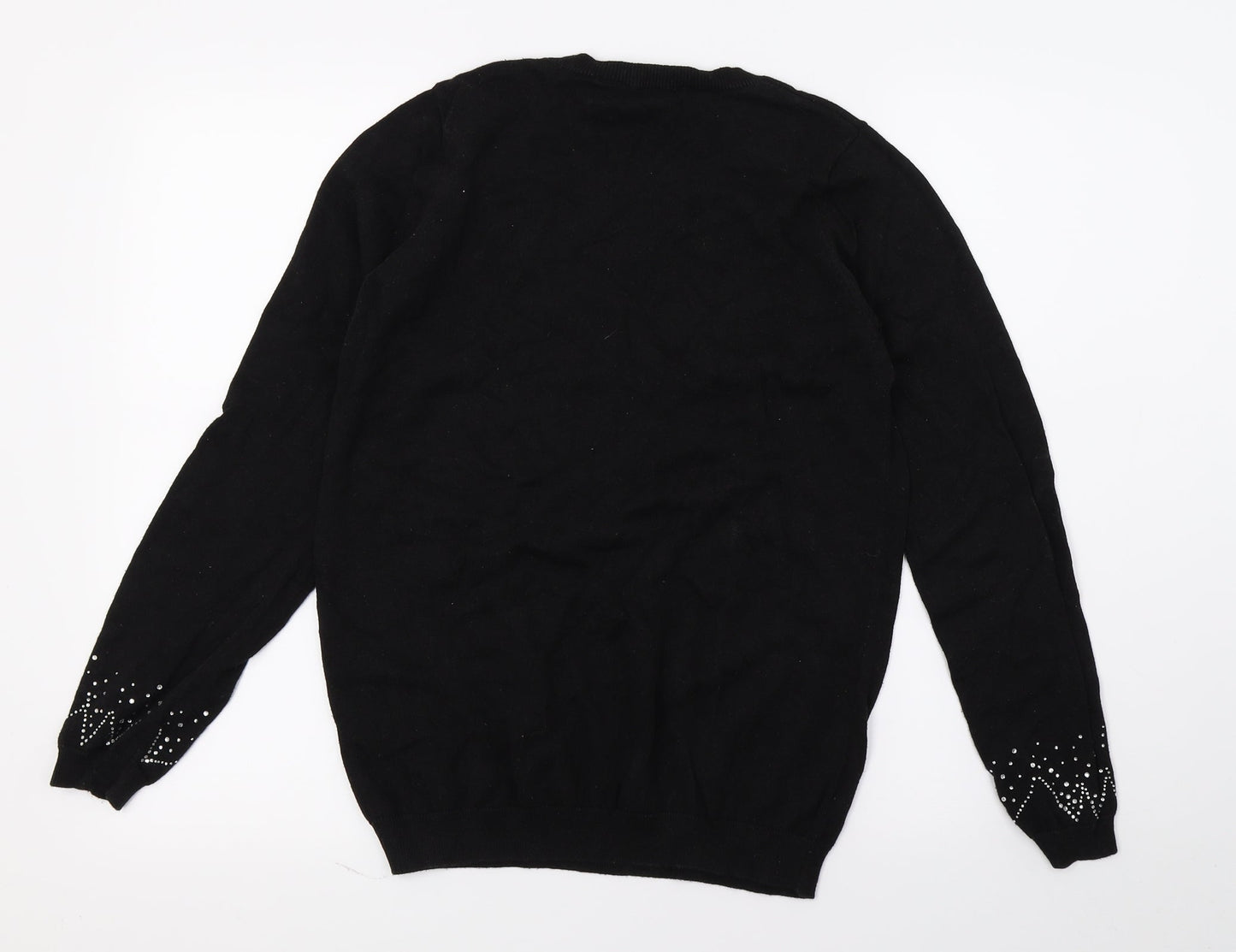 Dorothy Perkins Womens Black  Knit Pullover Jumper Size 10