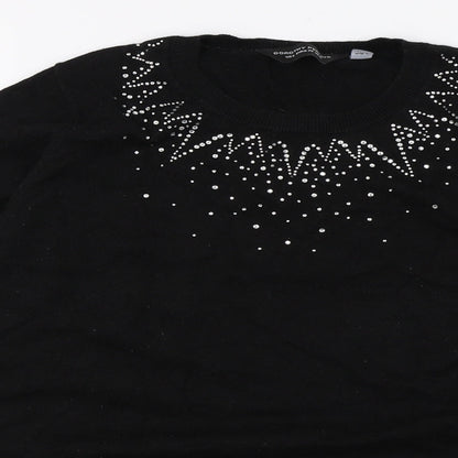 Dorothy Perkins Womens Black  Knit Pullover Jumper Size 10