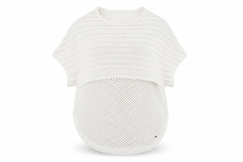 Amichi Womens White  Knit Pullover Jumper One Size