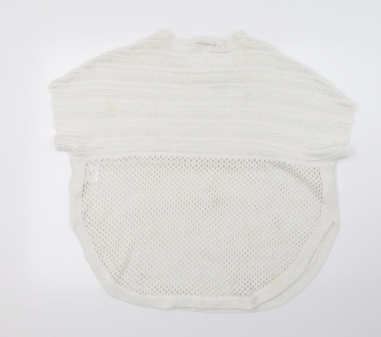 Amichi Womens White  Knit Pullover Jumper One Size