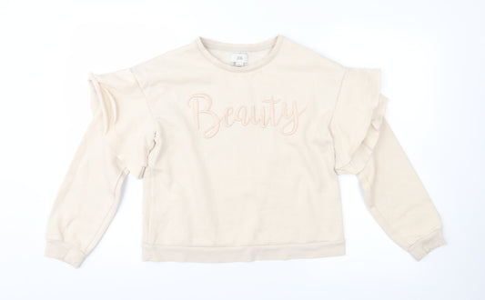 River Island Girls Pink   Pullover Sweatshirt Size 11-12 Years