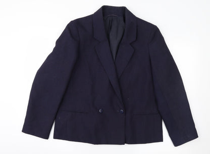 St Michael Womens Blue Jacket Suit Jacket Size 14