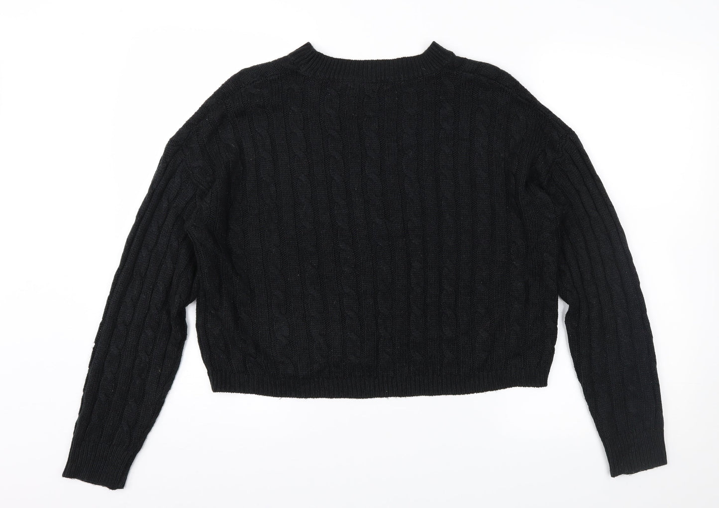 Brave Soul Womens Black   Pullover Jumper Size S