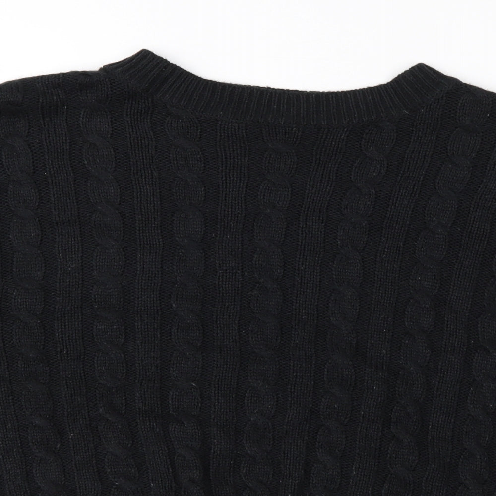 Brave Soul Womens Black   Pullover Jumper Size S