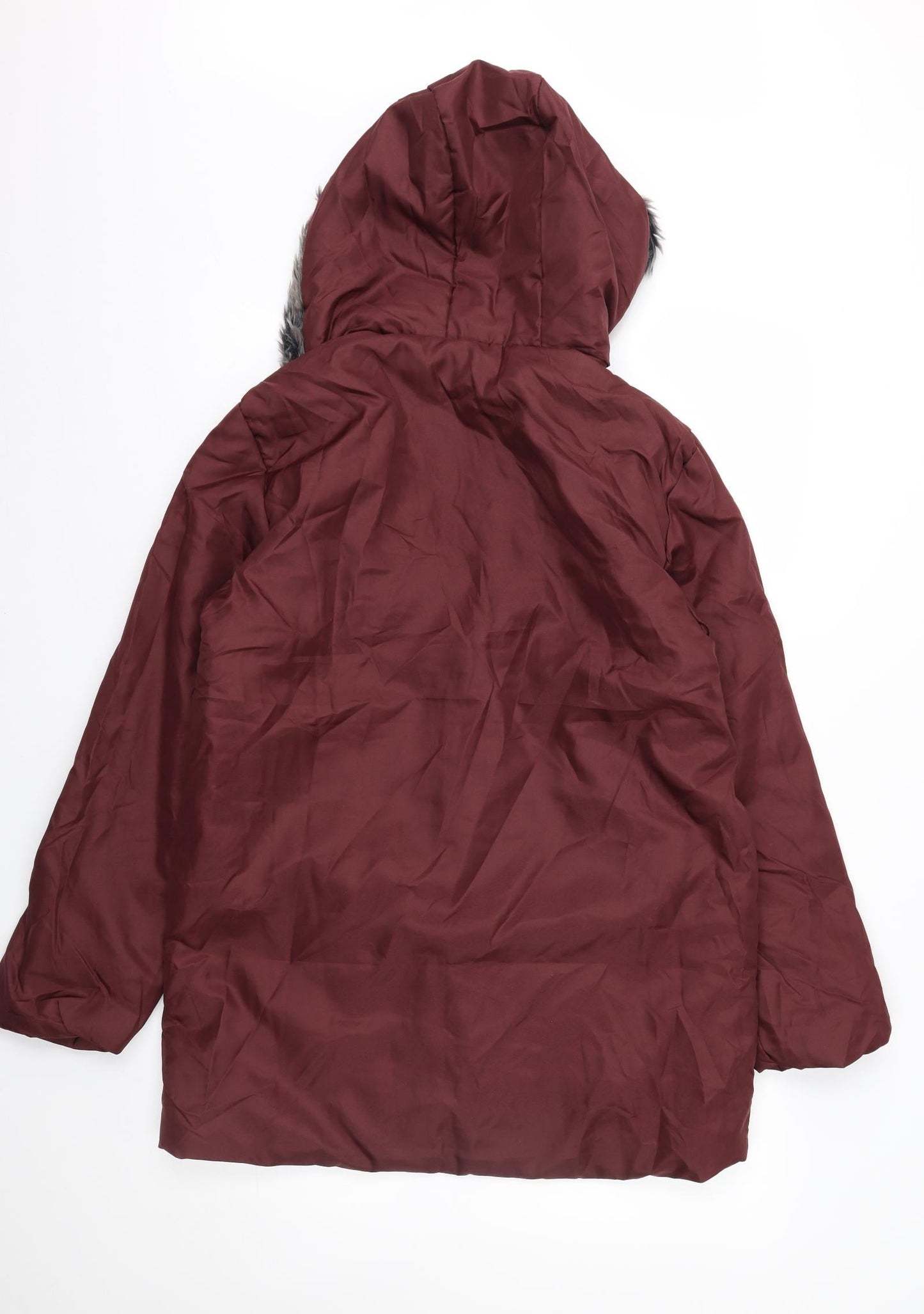 Anne De Lancay Womens Purple   Parka Coat Size S