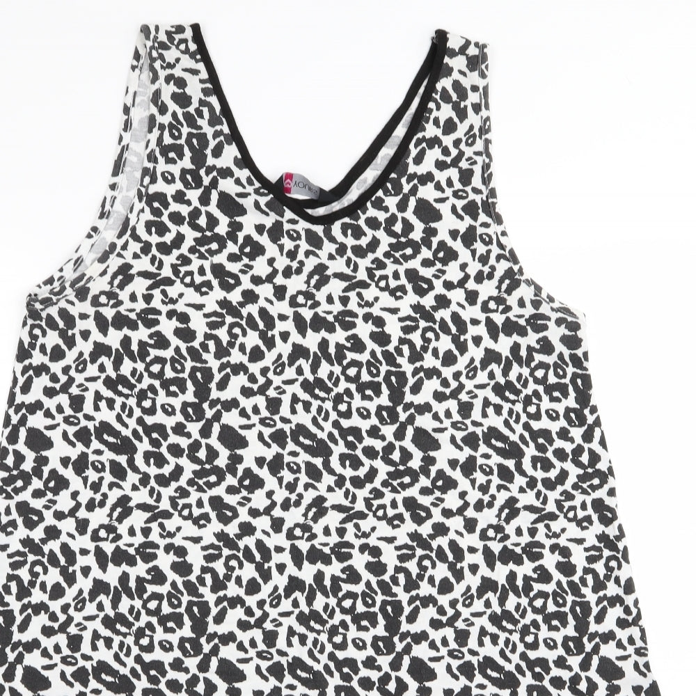love yours Womens Multicoloured Animal Print  Basic Tank Size 16