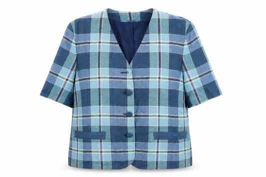 Debenhams Womens Blue Check  Jacket Blazer Size 18