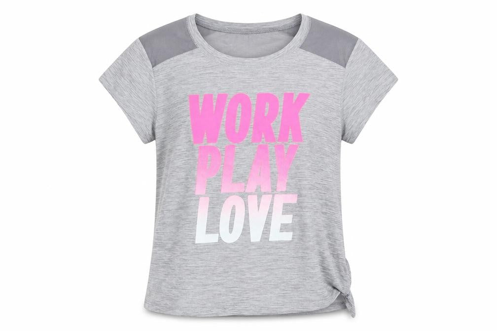 Preworn Girls Grey   Basic T-Shirt Size 6-7 Years