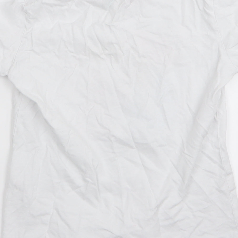 lily and dan Girls White   Basic T-Shirt Size 7-8 Years