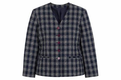 Debenhams Womens Blue Check  Jacket Blazer Size 14