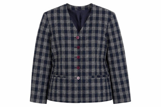 Debenhams Womens Blue Check  Jacket Blazer Size 14