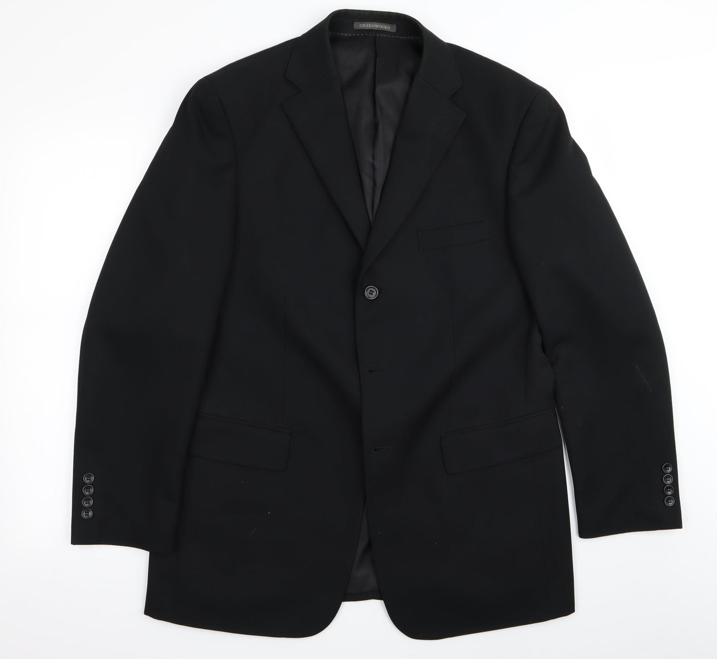 greenwoods Mens Black   Jacket Blazer Size 40