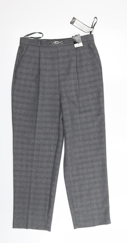 Preloved BM Womens Grey Check  Trousers  Size 10 L27 in - Front