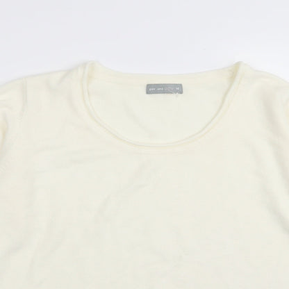 Preloved Per Una Womens White   Pullover Jumper Size 16 - Detail