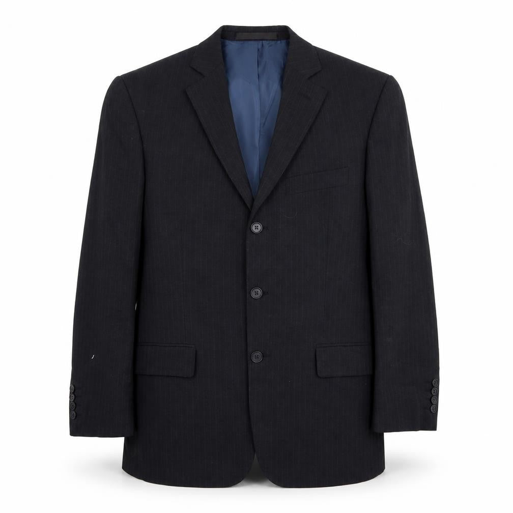 Marks & Spencer Mens Black Striped  Jacket Blazer Size 38