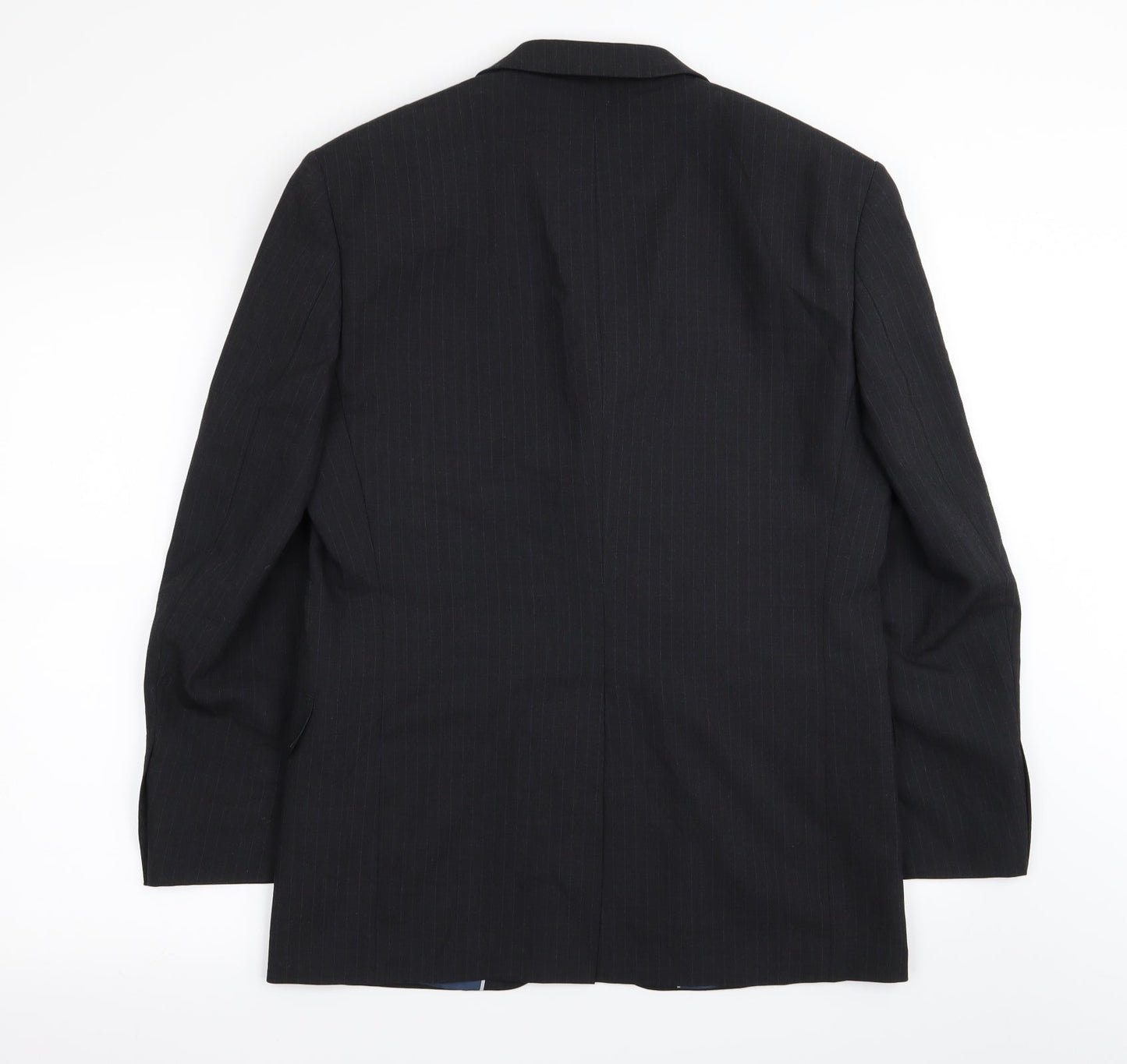 M&S Mens Black Striped  Jacket Blazer Size 38