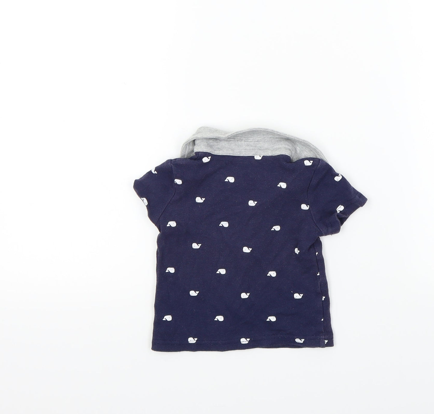 George Baby Blue Colourblock  Basic T-Shirt Size 6-9 Months