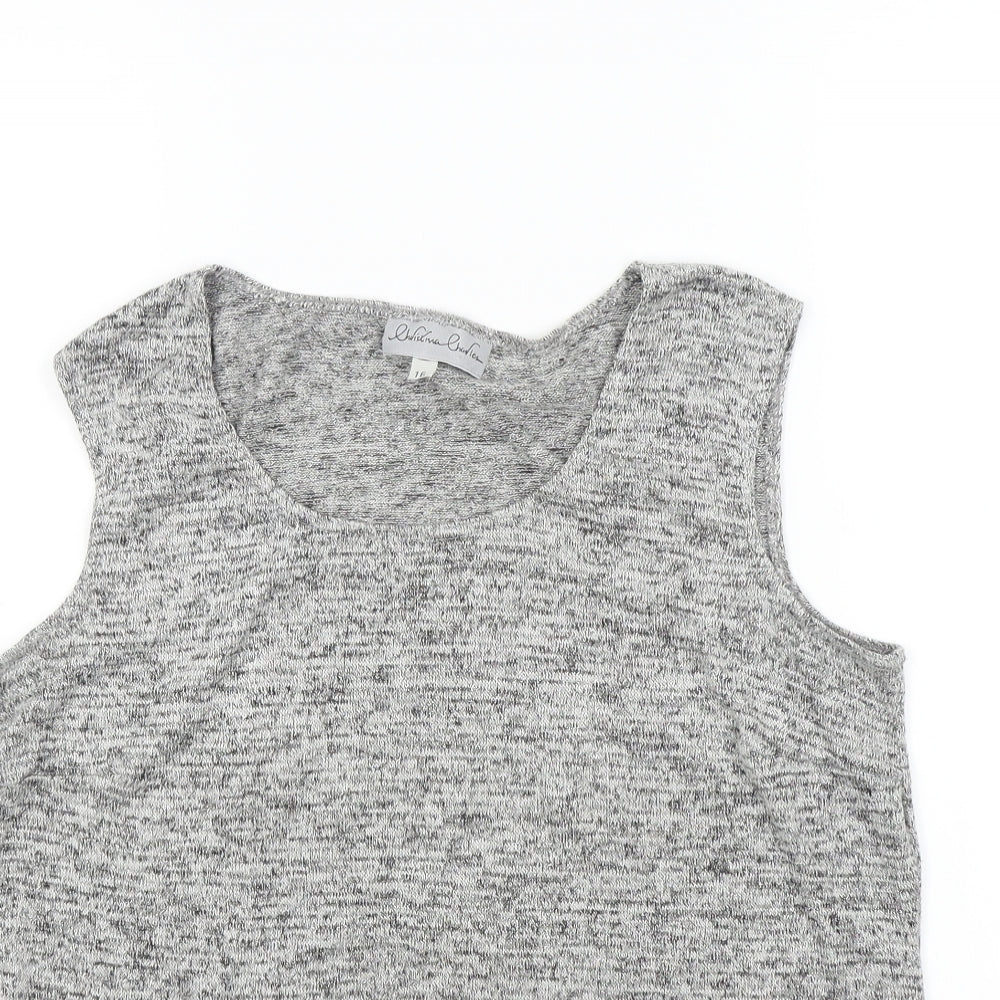 christina charles Womens Grey   Basic T-Shirt Size 16