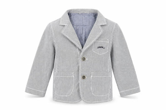 authentic junior Boys Blue Striped  Basic Jacket Jacket Size 2-3 Years